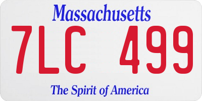 MA license plate 7LC499