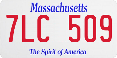 MA license plate 7LC509
