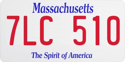 MA license plate 7LC510