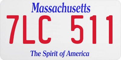 MA license plate 7LC511
