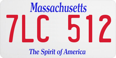 MA license plate 7LC512