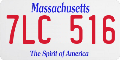 MA license plate 7LC516