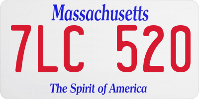 MA license plate 7LC520