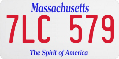 MA license plate 7LC579