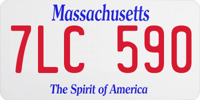 MA license plate 7LC590