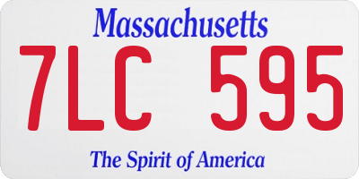 MA license plate 7LC595