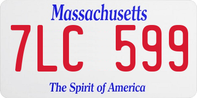MA license plate 7LC599