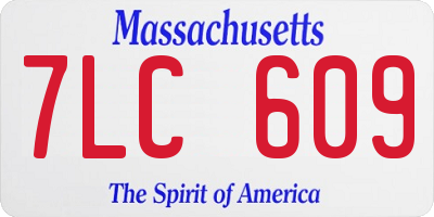 MA license plate 7LC609
