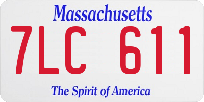 MA license plate 7LC611