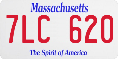 MA license plate 7LC620