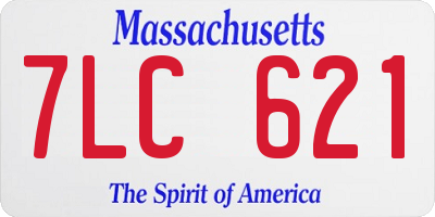 MA license plate 7LC621