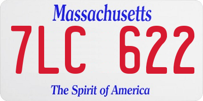 MA license plate 7LC622