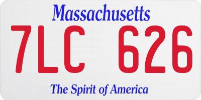 MA license plate 7LC626