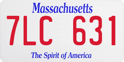 MA license plate 7LC631