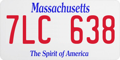 MA license plate 7LC638