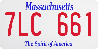 MA license plate 7LC661