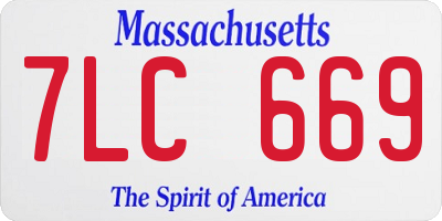 MA license plate 7LC669
