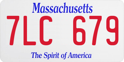 MA license plate 7LC679
