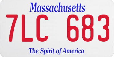 MA license plate 7LC683
