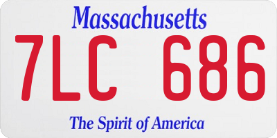 MA license plate 7LC686