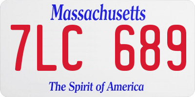 MA license plate 7LC689