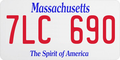 MA license plate 7LC690