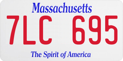 MA license plate 7LC695