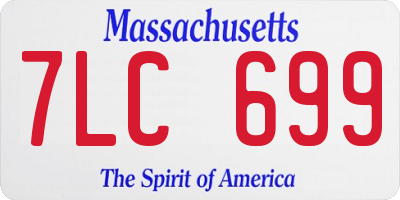 MA license plate 7LC699