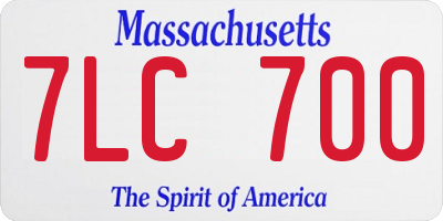 MA license plate 7LC700