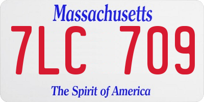MA license plate 7LC709