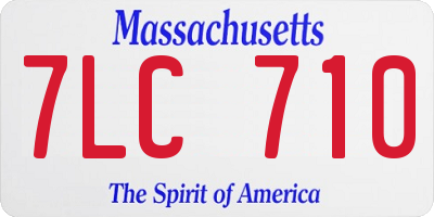 MA license plate 7LC710