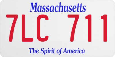 MA license plate 7LC711