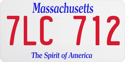 MA license plate 7LC712