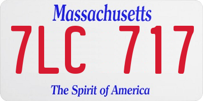 MA license plate 7LC717