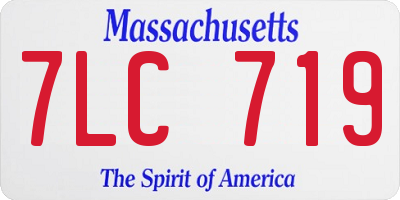 MA license plate 7LC719
