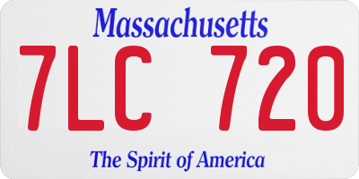 MA license plate 7LC720