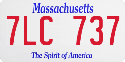 MA license plate 7LC737