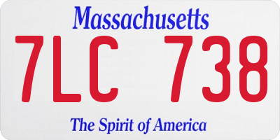 MA license plate 7LC738