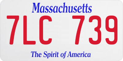MA license plate 7LC739