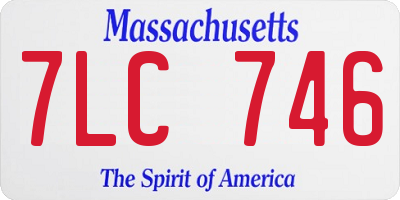 MA license plate 7LC746
