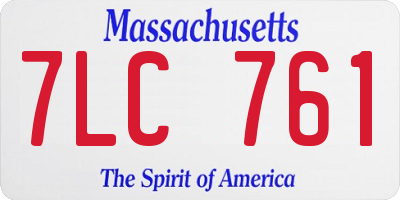 MA license plate 7LC761