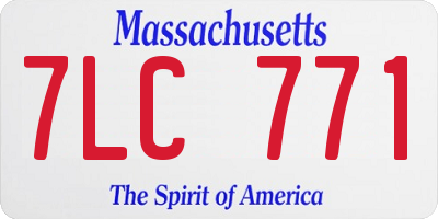 MA license plate 7LC771