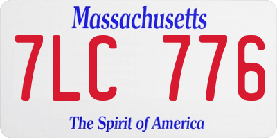 MA license plate 7LC776