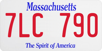 MA license plate 7LC790