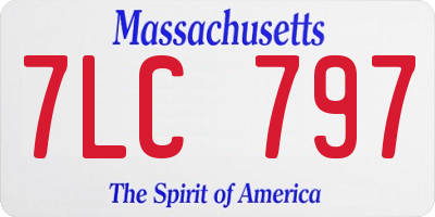 MA license plate 7LC797