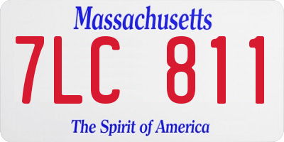 MA license plate 7LC811