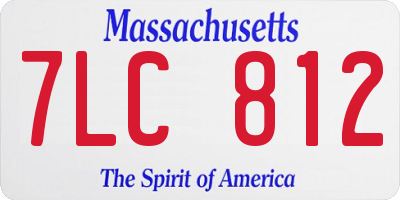 MA license plate 7LC812