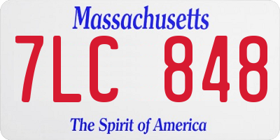 MA license plate 7LC848