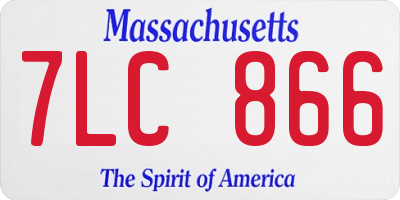MA license plate 7LC866
