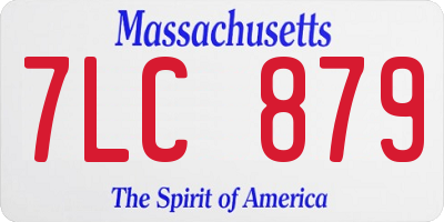 MA license plate 7LC879